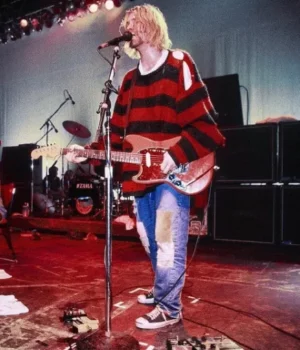 Kurt Cobain Striped Wool Sweater