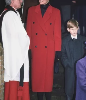 Princess Diana Christmas Wool Coat