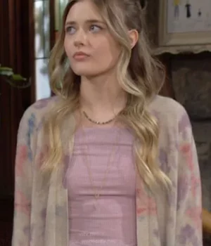 Reylynn Caster The Young and The Restless Tie Dye Long Cardigan