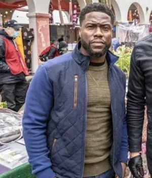 The Man From Toronto Kevin Hart Navy Quilted Jacket