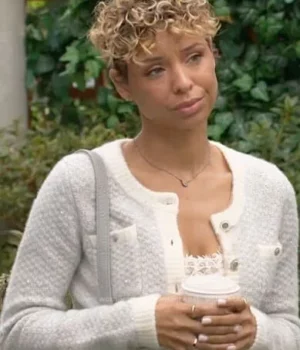 The Young and The Restless Brytni Sarpy White Cardigan