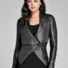 The Young and The Restless Courtney Hope Pleated Leather Jacket