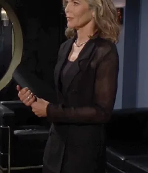 The Young and The Restless Diane Jenkins Black Sheer Sleeve Blazer