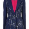 The Young and The Restless Nikki Newman Blue Embellished Blazer