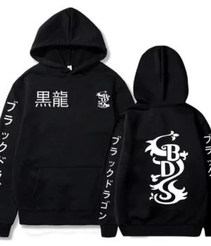 Tokyo Revengers Dragon Black Hip Hop Streetwear Jacket