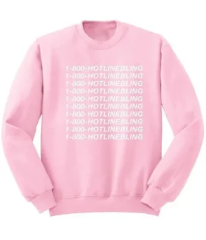 1800 Hotline Bling Drake Pink Sweater