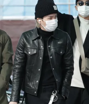 BTS Suga Min Yoon-gi Leather Black Jacket
