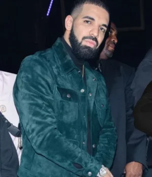 Drake Green Suede Leather Jacket