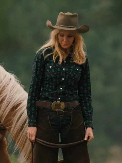 Kelly Reilly Beth Dutton Yellowstone S05 Printed Cotton Shirt