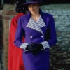 Princess Diana Christmas Day Purple Coat