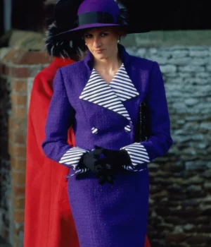 Princess Diana Christmas Day Purple Coat