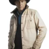 Yellowstone S05 John Dutton Cream White Jacket