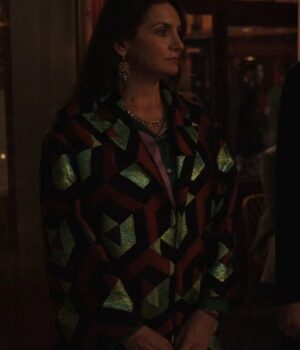Laurence Gormezano Geometric Emily In Paris S03 Jacquard Coat