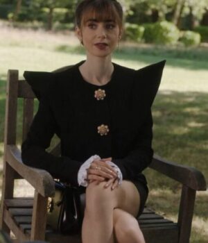 Lily Collins Emily in Paris S03 Black Top