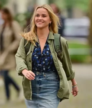 Reese Witherspoon Your Place or Mine 2023 Olive Green Jacket
