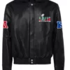 Super Bowl LVII Bomber Leather Black Jacket