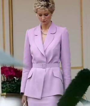 The Crown S05 Elizabeth Debicki Purple Coat