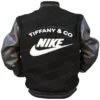 Tiffany and Co Nike Black Varsity Bomber Jacket Back