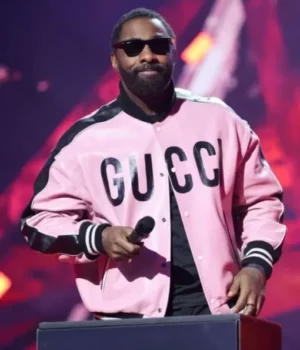 Brit Awards Idris Elba Pink Varsity Jacket