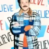 Jason Sudeikis Ted Lasso Multicolor Quilted Check Jacket