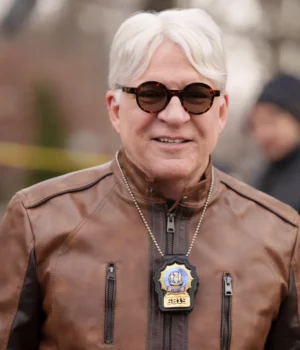 Steve Martin Only Murders in the Building S02 EP04 Brown Leather Jacket