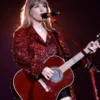 Taylor Swift The Eras Tour Red Sequin Trench Coat