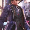 Tekken 8 Kazuya Mishima Purple Leather Coat
