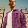 Jabari Banks Bel-Air S02 Purple Denim Jacket