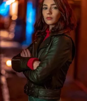 The Flash Natalie Dreyfuss Black Leather Jacket