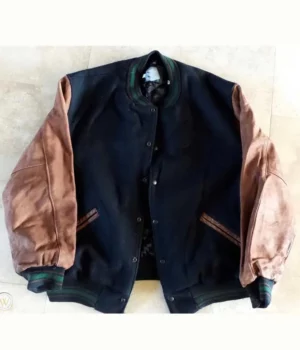 Seinfeld Varsity Bomber Jacket with Leather Sleeves
