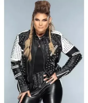 Beth Phoenix WWE Raw Spike Leather Jacket