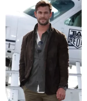 Chris Hemsworth Extraction 2 Brown Leather Jacket