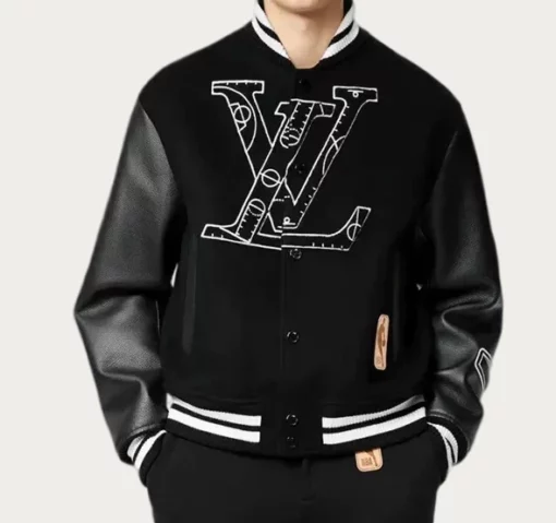 Louis Vuitton Cut Away Monogram Galaxy Jacket BLACK. Size 50