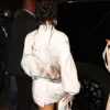 Rihanna Yankees White Bomber Jacket