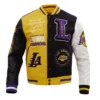 NBA Classic Los Angeles Lakers Color Block Varsity Jacket