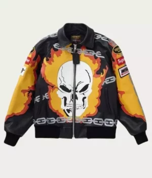 Supreme Ghost Rider Leather Bomber Jacket