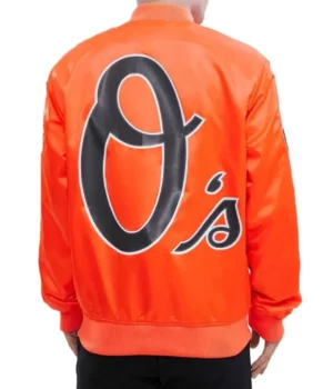 Baltimore Orioles Satin Orange Jacket Back
