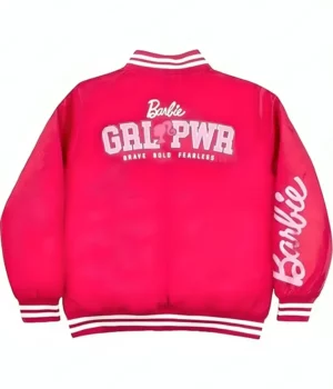 Barbie Girl Power Zip-Up Bomber Fleece Jacket For Sale