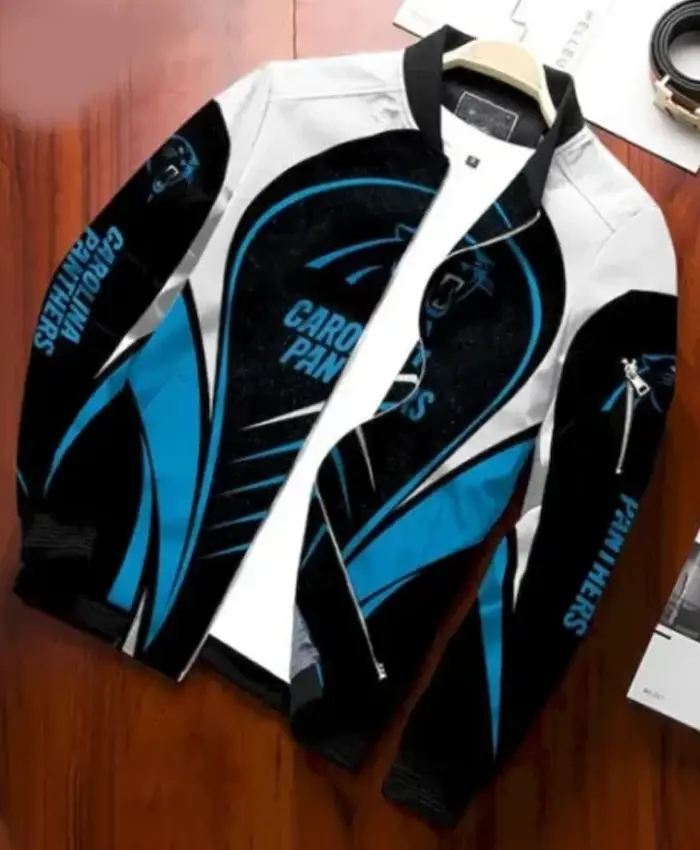 Carolina Panthers Printed Full-Zip Bomber Jacket