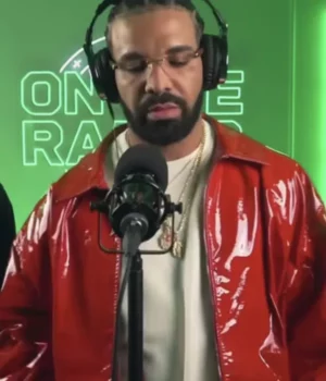Drake On The Radar Red Leather Jacket