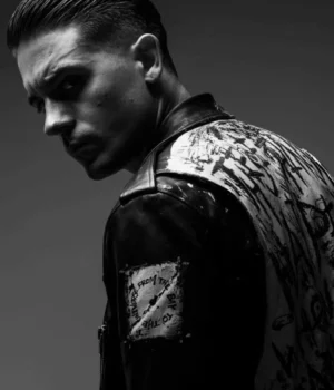 G-Eazy (Gerald Earl Gillum) Rapper’s These Things Happen It’s Dark Out Black Leather Jacket For Men