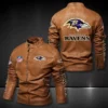 Giffy NFL Baltimore Ravens Motorcycle Leather Jacket
