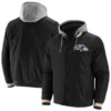 Grady Baltimore Ravens Black Varsity Jacket With Hood