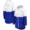 Juan Buffalo Bills White and Blue Quilted Coat