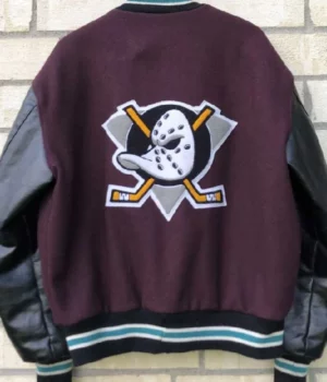 Mighty Ducks Letterman Varsity Jacket Back