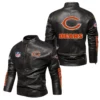Morrie Chicago Bears Cafe Racer Leather Jacket