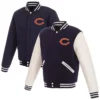 Myke Chicago Bears Full-Snap Varsity Jacket