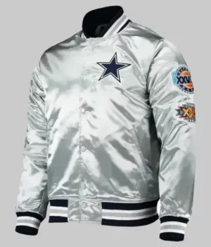 NFL Brady Dallas Cowboys Satin Varsity Jacket