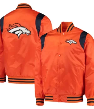 NFL Brent Denver Broncos Satin Varsity Jacket