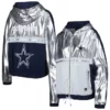 NFL Warner Dallas Cowboys Silver Full-Zip Jacket